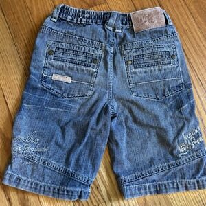 Vintage Y2K Akademiks  Embroidered Logo Shorts Jorts Boys Youth Sz 3T Streetwear